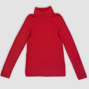 & Other Stories NEW THIN-KNIT 100% WOOL TURTLENECK Top Roll-neck Red Warm (COS)